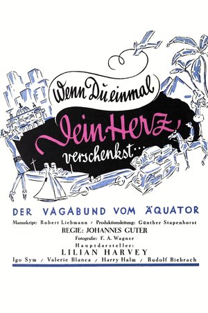Wenn du einmal dein Herz verschenkst poster