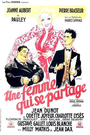 Une femme qui se partage poster