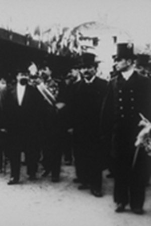 Le président après l’inauguration du monument de Paul Baudry poster